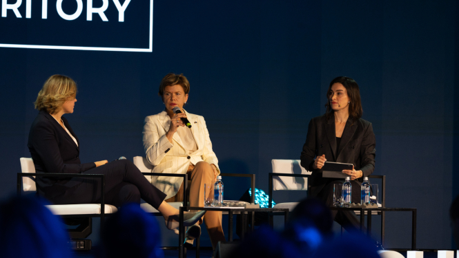 Baiba Braže runā Techritory 2025 diskusijā