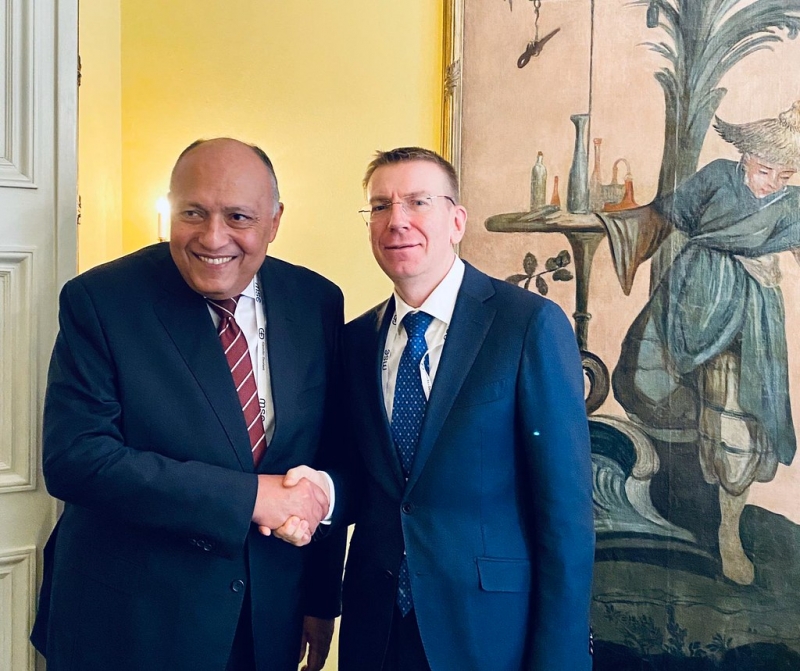 In a meeting with Egyptian Foreign Minister, Edgars Rinkēvičs discusses Latvian-Egyptian cooperation and developments in Libya