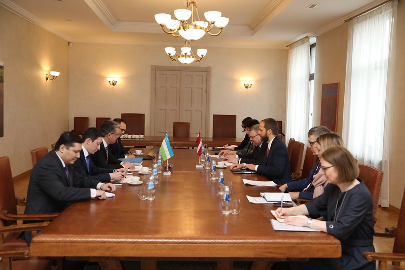 Representatives from the Foreign Ministries of Latvia and Uzbekistan discuss prospective areas for cooperation