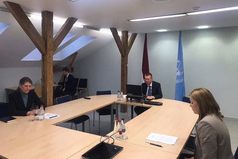 At a high-level meeting of the UN Security Council, Latvian Foreign Minister Edgars Rinkēvičs draws attention to lessons learned from WWII