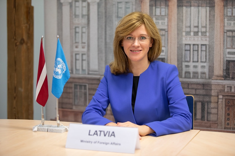 The Parliamentary Secretary of the Foreign Ministry, Zanda Kalniņa-Lukaševica, pledges strong support for multilateralism