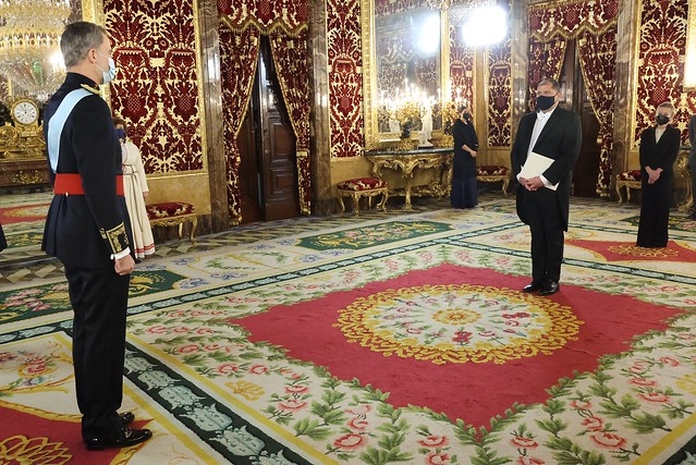 Ambassador Māris Klišāns presents credentials to King Felipe VI of Spain