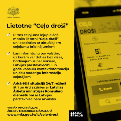 Par lietotni "Ceļo droši"