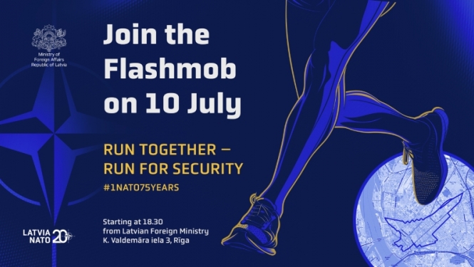“Run TOGETHER - Run for SECURITY” flash mob banner
