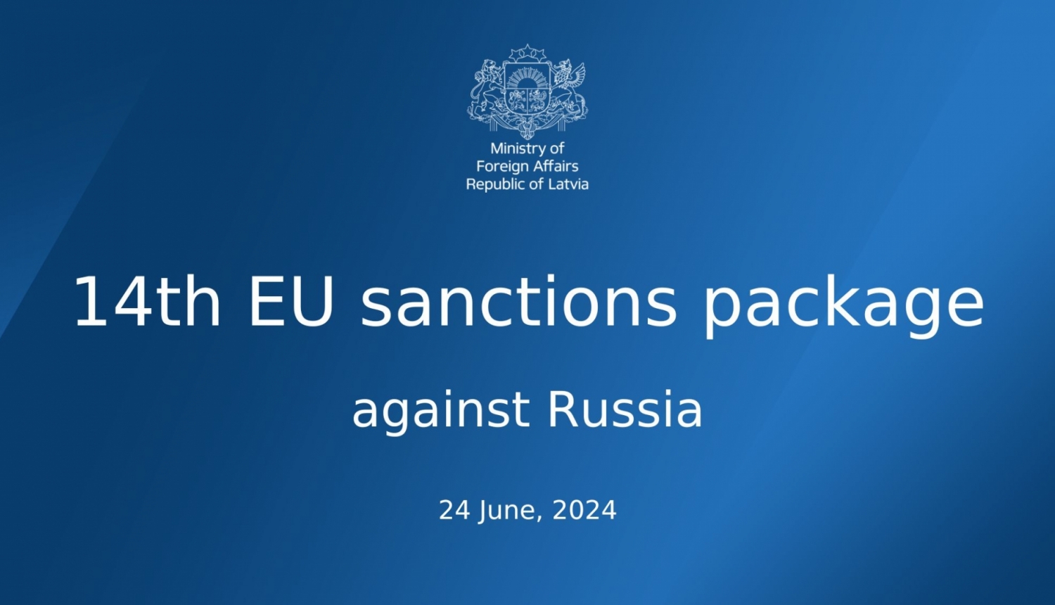 14th EU sanctions package against Russia 24 June, 2024