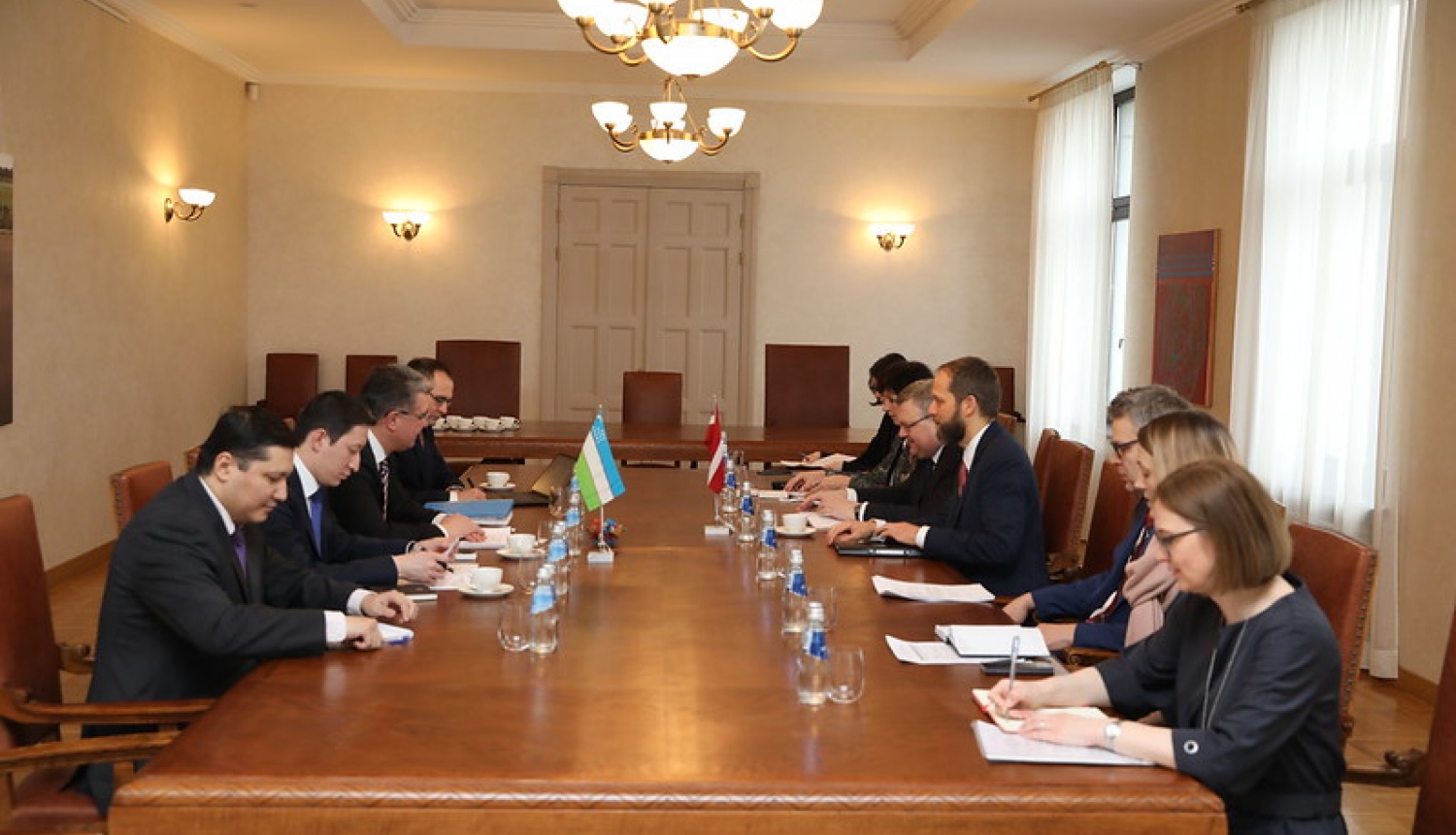 Representatives from the Foreign Ministries of Latvia and Uzbekistan discuss prospective areas for cooperation