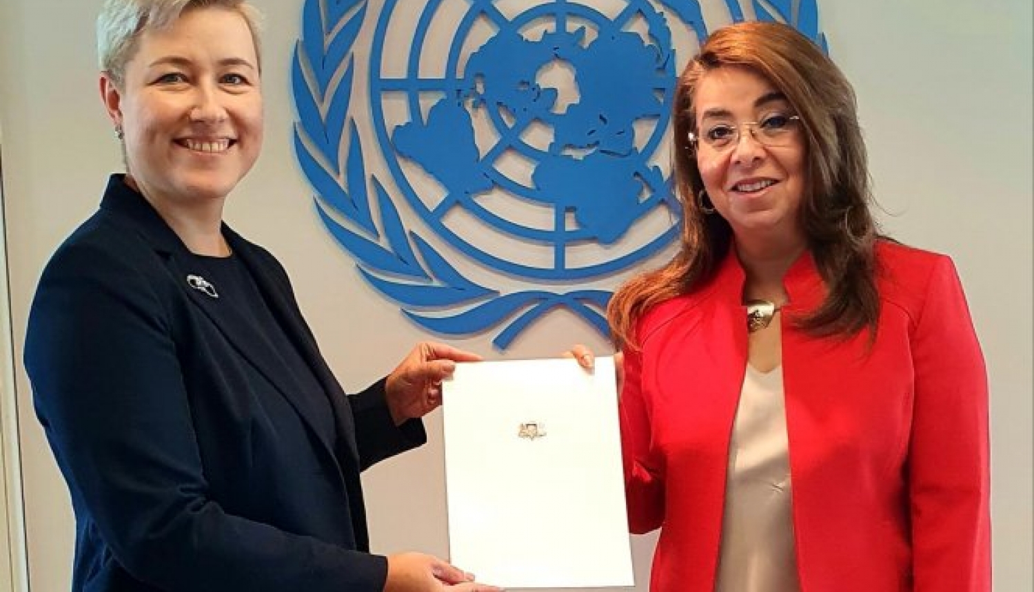 Vēstniece Katrīna Kaktiņa iesniedz akreditācijas vēstuli ANO biroja Vīnē ģenerāldirektorei