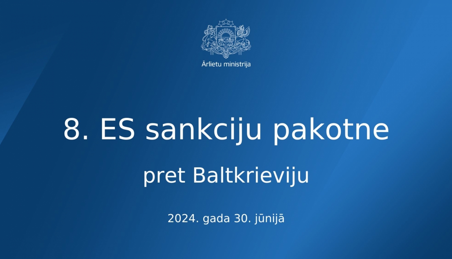 Uzraksts 8. ES sankciju pakone pret Baltkrieviju 2024. gada 30. jūnijā