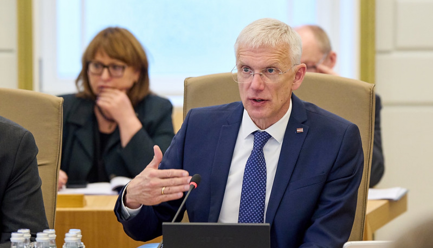 Krišjānis Kariņš Ministru kabineta sēdē iepazīstina ar Ārpolitikas ziņojumu