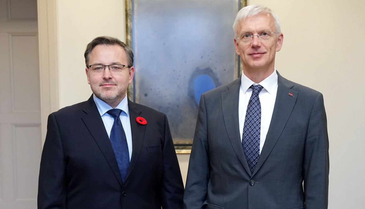Ārlietu ministrs Krišjānis Kariņš tiekas ar Kanādas vēstnieku Latvijā Braienu Svorku (Brian Szwarc)