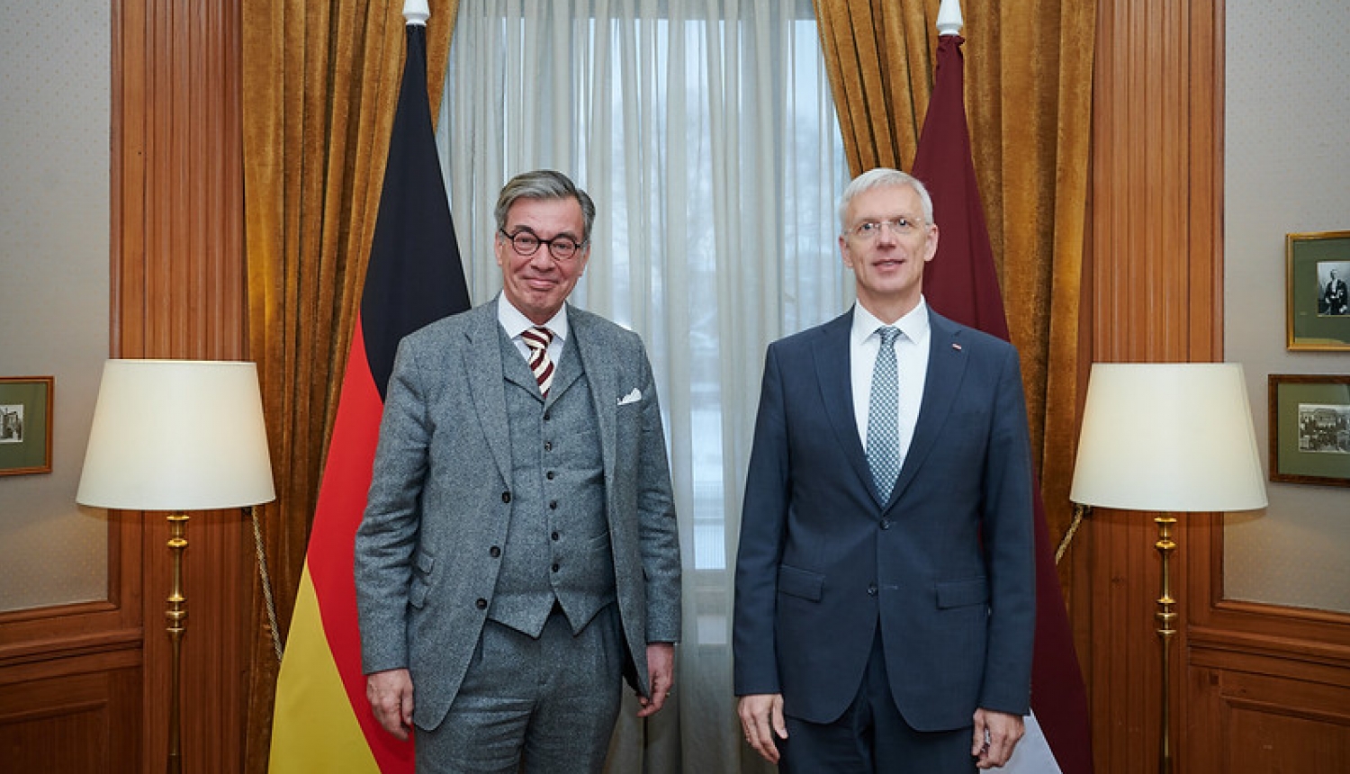 Ārlietu ministrs Krišjānis Kariņš tiekas ar Vācijas vēstnieku Latvijā Kristiānu Heltu (Christian Heldt)